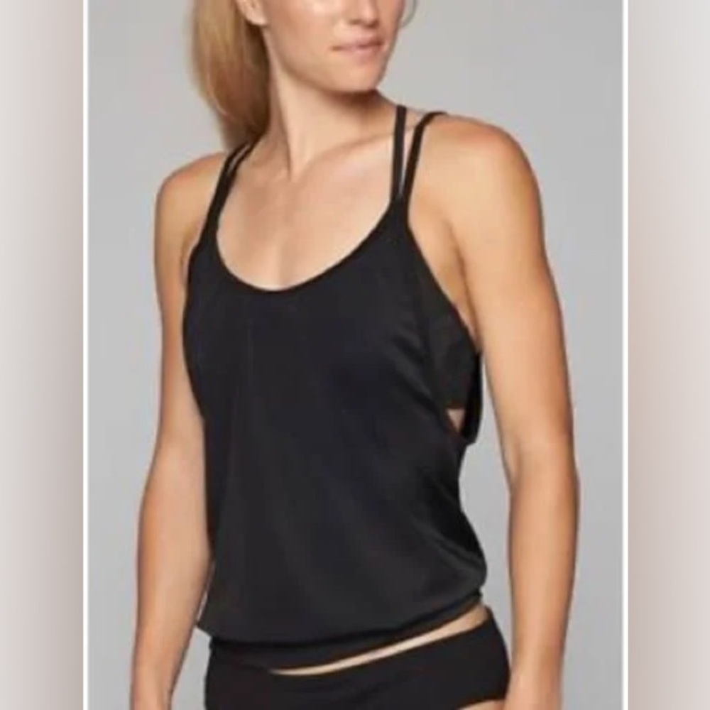 Athleta Easy Tankini in Solid Black